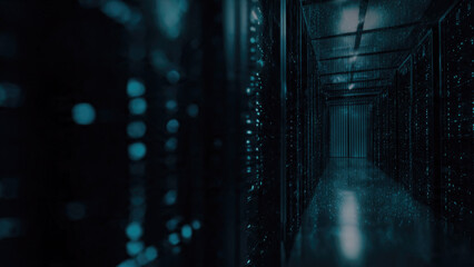Data center server room illustration