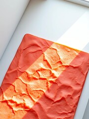 A solitary, perfectly blistered Neapolitan quadrant, an edible landscape under diffused, ethereal glow,  quadrant,  simple