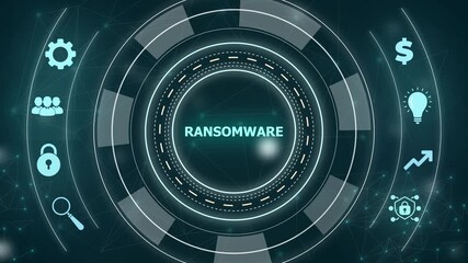 Conceptual visualization of ransomware threats and cyber security measures - Powered by Adobe