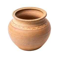 Clay miniature pot isolated on white background 2