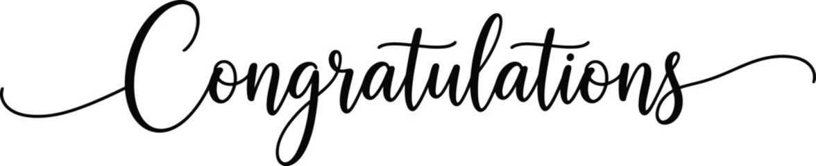 Obraz premium Elegant script typography expressing congratulations for moments of achievement, joy, and success, perfect for celebratory events