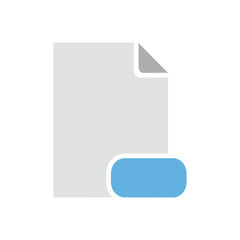 Single Sheet Of Paper With Blue Corner.