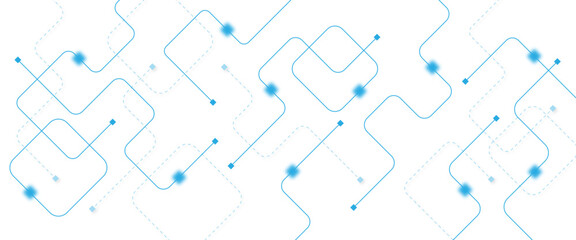 Obraz premium Abstract futuristic technology background. Technology background with crossed lines and dots.