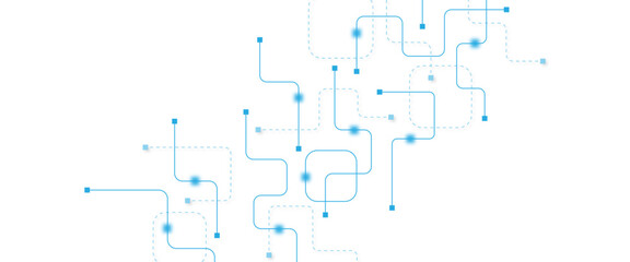 Obraz premium Abstract futuristic technology background. Technology background with crossed lines and dots.