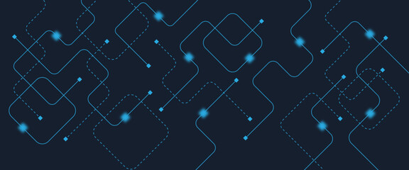 Abstract digital AI circuit board background with tech icons. Digital technology motherboard texture design. Engineering circuit board concept for poster, header, banner, website, presentation