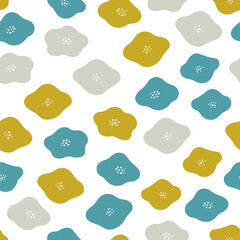 和柄の椿のシームレスパターン