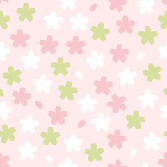 和柄の桜のシームレスパターン