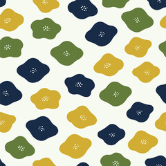 和柄の椿のシームレスパターン