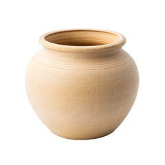 Clay miniature pot isolated on white background