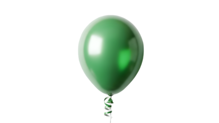 St patrick's day green balloon isolated on transparent background