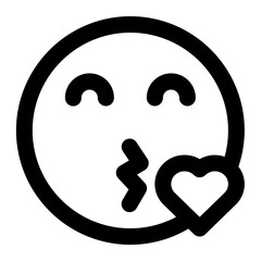 Obraz premium kiss icon for illustration