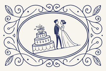 wedding invitation card with wedding rings