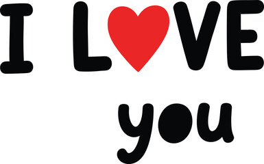 Digital illustration of a romantic phrase