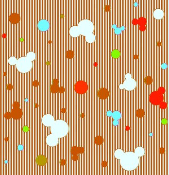 Mickey pattern, retro graphic background.