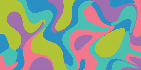 abstract interlocking shapes modern art pattern for print design