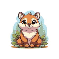 Cute Fox Cub Illustration For Children.
