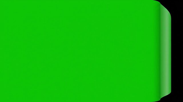 Abstract Green Screen Transition with Black Background.