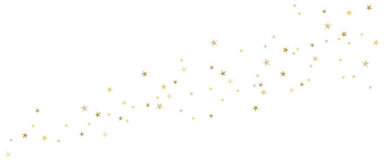 Plakat Falling gold stars glitter confetti overlay on transparent, festive celebration sparkle background, luxury holiday effect