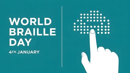World braille day awareness graphic
