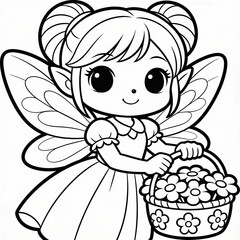 Fairy coloring pages for kids