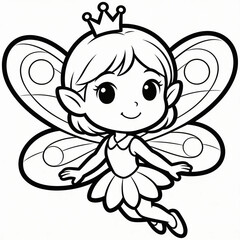 Fairy coloring pages for kids