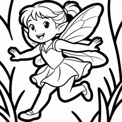Fairy coloring pages for kids