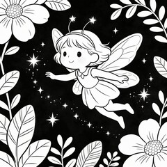 Fairy coloring pages for kids