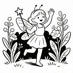 Fairy coloring pages for kids