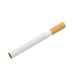Single cigarette isolated on transparent background