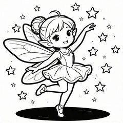 Fairy coloring pages for kids