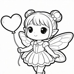 Fairy coloring pages for kids