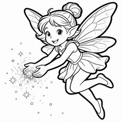 Fairy coloring pages for kids