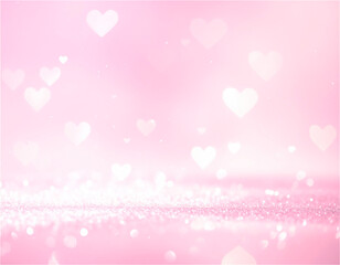 Sweet Pink Abstract Valentine Background with Floating Light Particles　光の粒が舞う甘いピンクの抽象バレンタイン背景2.jpg