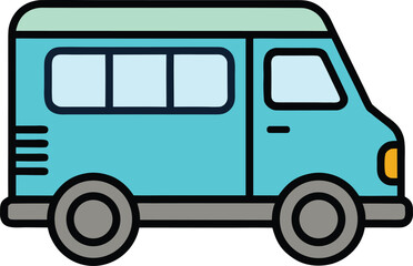 Modern Express Postal Van Vector Illustration for Fast Delivery Services