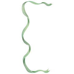 Hand-painted watercolor ribbon frame illustration.