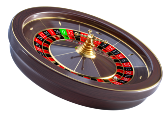 3d Roulette wheel spinning transparent background
