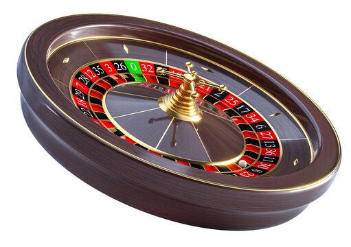 3d Roulette wheel spinning transparent background