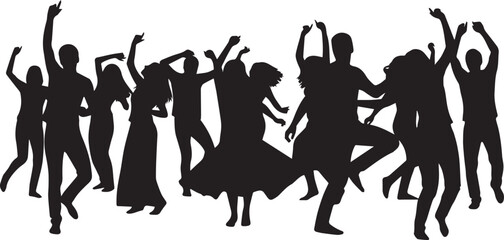 Group of people dancing joyfully