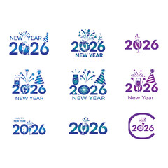 Happy New Year 2026 Celebration with City Skyline Fireworks Party