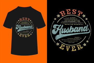 Best Husband Ever Father's Day Husband Gifts Vintage Emblem T-Shirt
