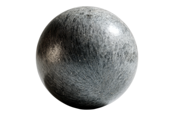 Athletic shot put displayed for sports or track and field concept on transparent background