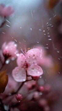 Morgentau auf frischen Bl&uuml;ten, sanfte Kamerafahrt