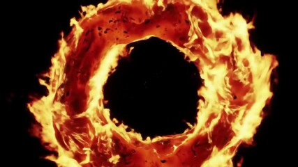 A fiery ring encircles a void