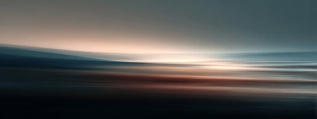 Soft Blurred Horizon Line with Calm Neutral Tones in a Serene Abstract Landscape