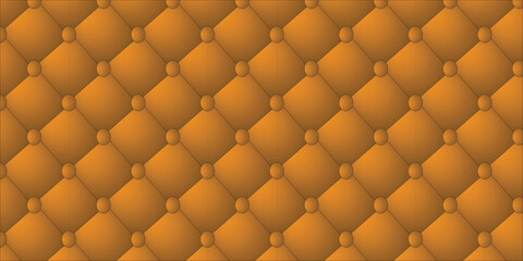 Fototapeta premium Brown Tufted Upholstery Texture with Diamond Pattern and Button Accents background