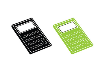 Calculator Silhouette Icon Scientific Math Device Design