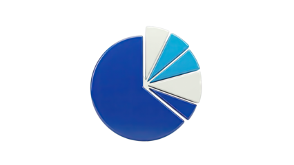 Pie Chart Showing Data on White Background