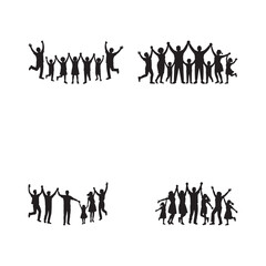 Happy People Unity Celebration Vector for International Day of Happiness.