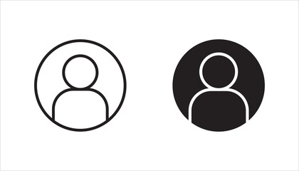 user icon set, with white background