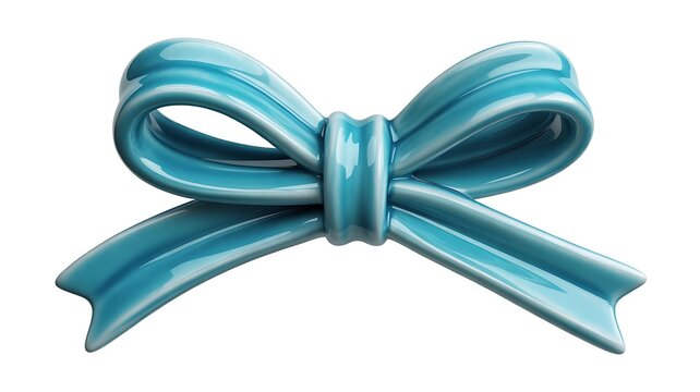 Elegant turquoise ceramic bow